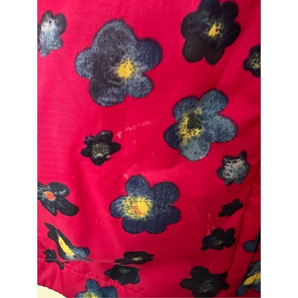 Lands End girls hooded floral raincoat sz M 5/6 - Picture 7 of 7